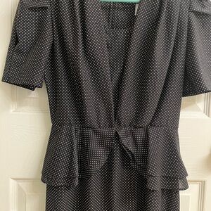 Black Vintage S.L. Petites Polka Dot Dress
